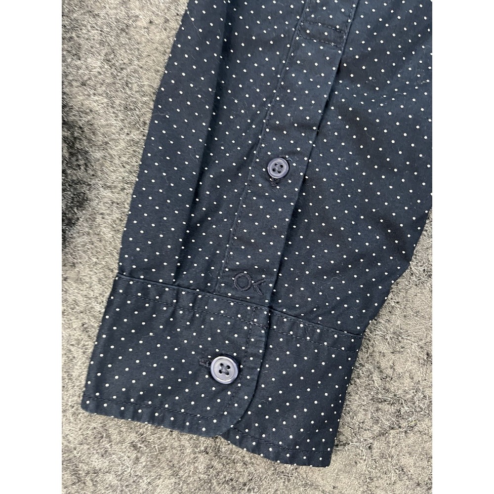 Outerknown Button Up Shirt Mens Medium Navy Blue Long Sleeve Organic Cotton EUC - Picture 3 of 9